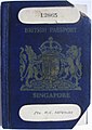 Passaporte de 1951 de Singapura