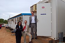 The portakabin-based British Consulate in Juba in 2008 British diplomatic office in Juba, Sudan - run from a portakabin (2531572790).jpg