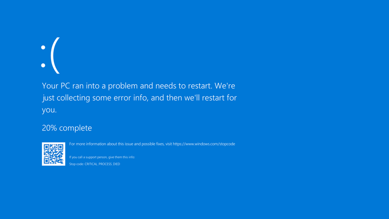 Blue screen of death -