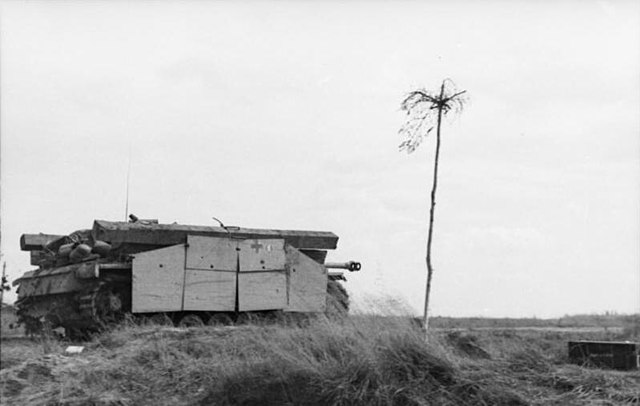 Sturmgeschütz III with spaced armour plates