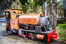 Burra (short for Kookaburra) was ordered by Corrimal Colliery on 1 May 1923 Burra 0-4-0ST Locomotive.jpg