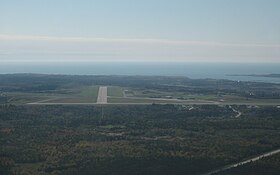 Approche de l'aéroport de Yarmouth