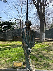 Sculpture of Cahit Sıtkı Tarancı by Namık Demizhan in the Şairler Sofası Park