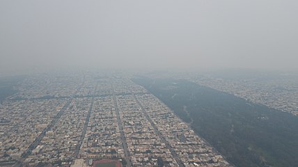 Parc du Golden Gate vu par drone lors de l'incendie de Camp.