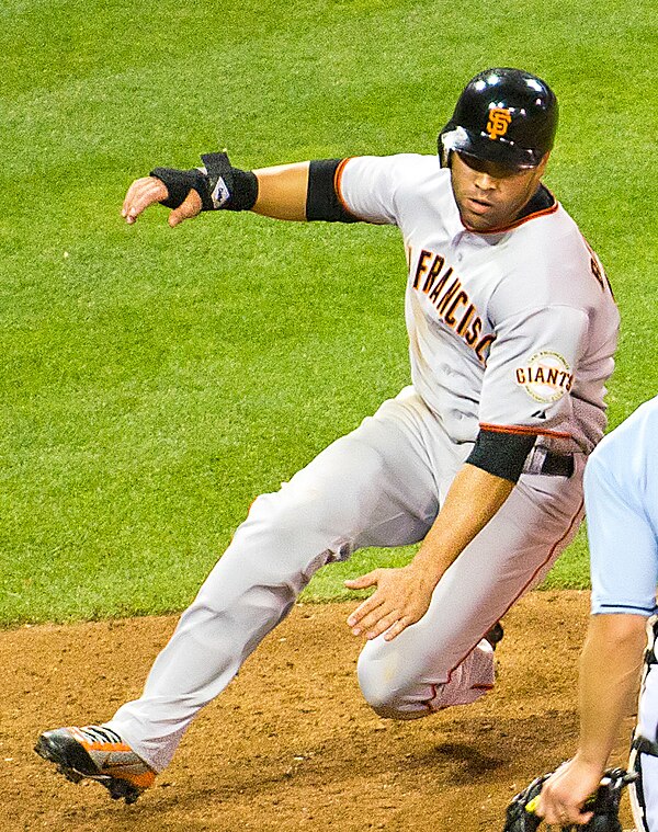 Beltrán playing for the San Francisco Giants in 2011