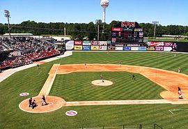 Carolina Mudcats at Five County Stadium.jpg