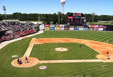 A kép leírása Carolina Mudcats a Five County Stadium.jpg oldalon.