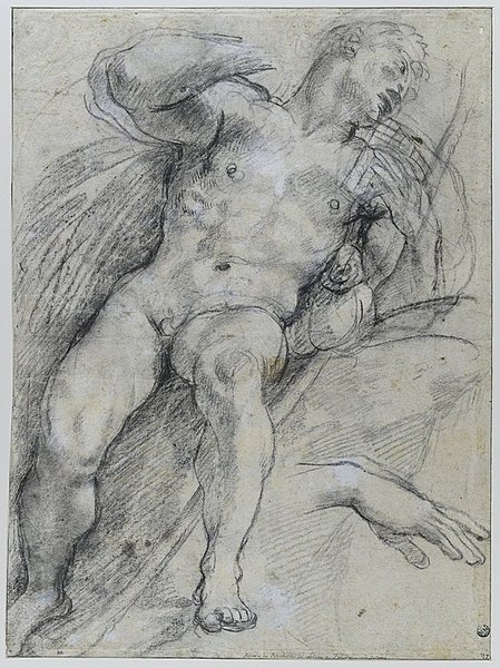 File:Carracci - Polyphème jouant de la flûte de Pan ; reprise de la main droite, INV 7319, Recto.jpg