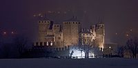 Fénis castle by night, Aosta. Author: Rosario Lepore