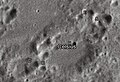 English: Celsius lunar crater as seen from Earth with satellite craters labeled