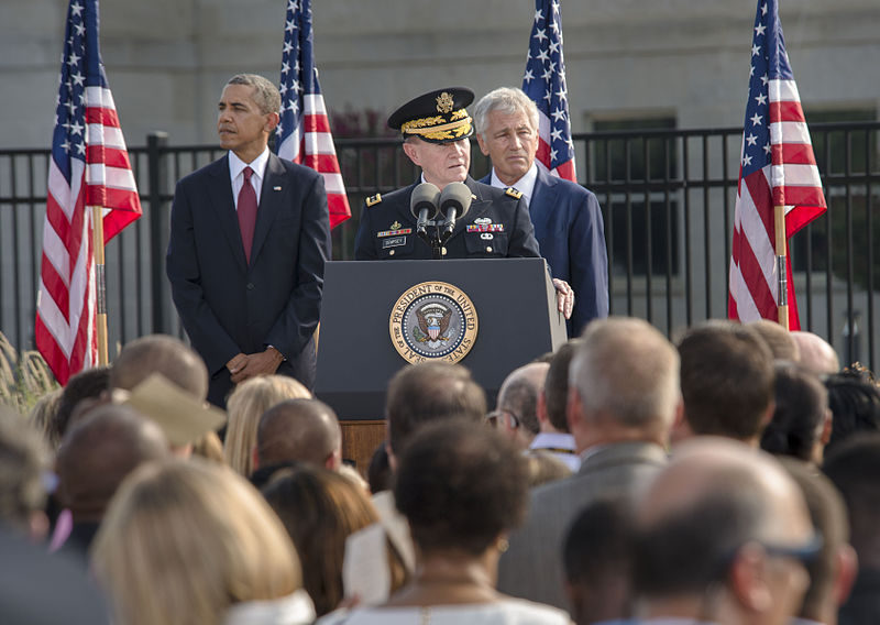 File:Chairman of the Joint Chiefs of Staff Gen. Martin E. Dempsey speaks during a remembrance ceremony to honor the victims of the 9-11 attacks on the Pentagon in Arlington, Va 130911-D-HU462-138.jpg