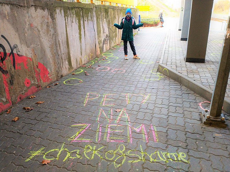 File:Chalk of shame, Kreda wstydu, Poznan PST Aleje Solidarnosci (2).jpg