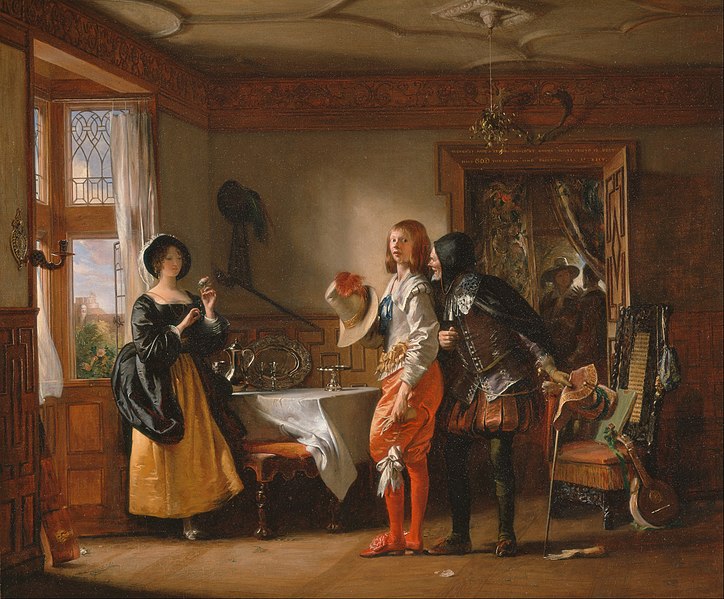 File:Charles Robert Leslie - Slender, with the Assistance of Shallow, Courting Anne Page, from "The Merry Wives of Windsor," Act ... - Google Art Project.jpg