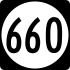 State Route 660 işaretçisi