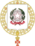 Escudo de Armas de Luigi Einaudi y Antonio Segni (Orden Suprema de Cristo).svg