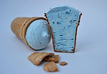Cornflower blue ice cream