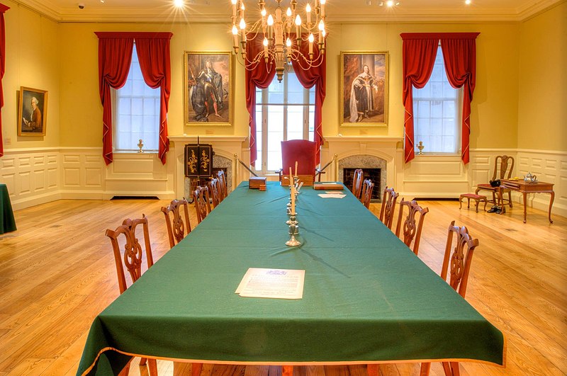 File:Council Chamber of the Royal Governor, Old Statehouse, Boston.jpg