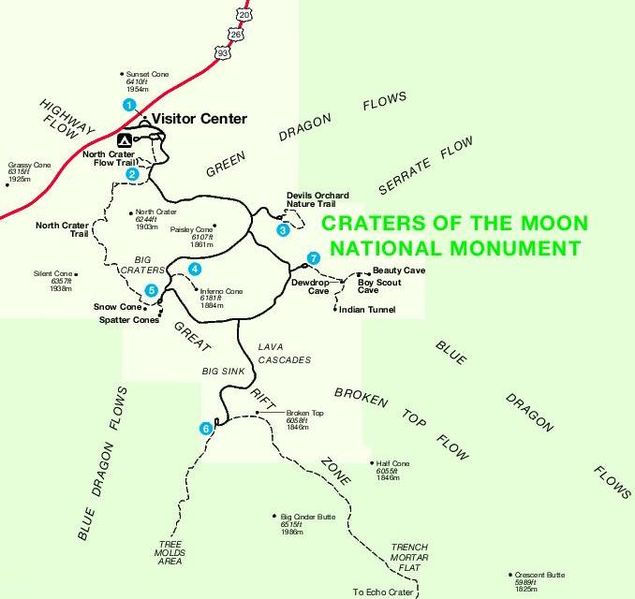 File:Craters of the Moon Loop Drive map.jpg