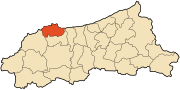 Location of Jijel in the Jijel Province