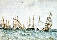 Departure of the Flying Squadron from Simon's Bay HMS Liverpool saluting Sir Philip Wodehouse on board HMS Rattlesnake, 1860 Departure of the Flying Squadron from Simon's Bay H.M.S. Liverpool saluting Sir Philip Wodehouse on board H.M.S. Rattlesnake 1860 RMG PU6225.jpg