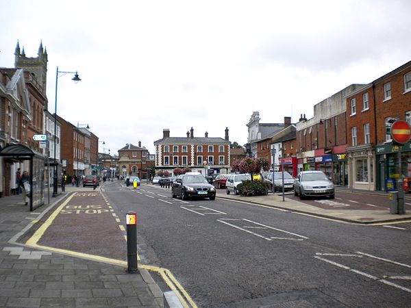 The market place on High Street