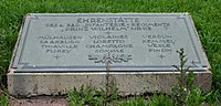 Deutsch: Ehrenmal des 4. Badischen Infanterieregiments Prinz Wilhelm Nr 112, Donaueschingen, Baden-Württemberg, Deutschland English: Memorial for the 4. Badischen Infanterieregiments Prinz Wilhelm Nr 112, Donaueschingen, Baden-Württemberg, Germany The photographical reproduction of this work is covered under the article § 59 of the German copyright law, which states that "It shall be permissible to reproduce, by painting, drawing, photography or cinematography, works which are permanently located on public ways, streets or places and to distribute and publicly communicate such copies. For works of architecture, this provision shall be applicable only to the external appearance." As with all other “limits of copyright by legally permitted uses”, no changes to the actual work are permitted under § 62 of the German copyright law (UrhG). See Commons:Copyright rules by territory/Germany#Freedom of panorama for more information. العربية ∙ Deutsch ∙ English ∙ Esperanto ∙ español ∙ français ∙ 한국어 ∙ македонски ∙ português ∙ português do Brasil ∙ русский ∙ українська ∙ 中文 ∙ 中文（简体） ∙ 中文（繁體） ∙ +/−