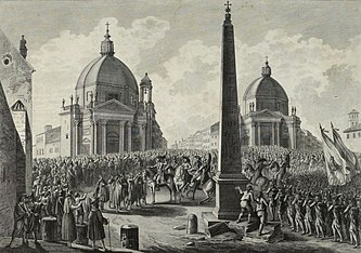 Entry of the French army into Rome on 15 February 1798, Musee de la Revolution francaise. Entree de l'armee francaise dans Rome en 1798, Musee de la Revolution francaise - Vizille.jpg