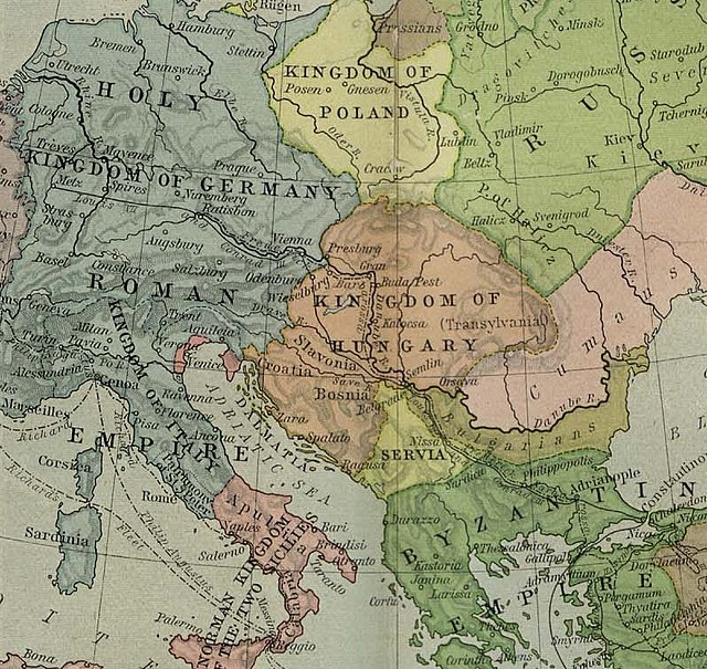 Hungary (including Croatia) in 1190, during the rule of Béla III