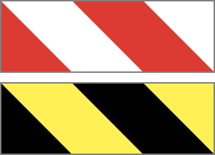 File:Examples of UK style barricade tape.svg
