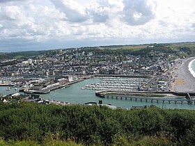 Le port en vue aérienne (Fécamp)