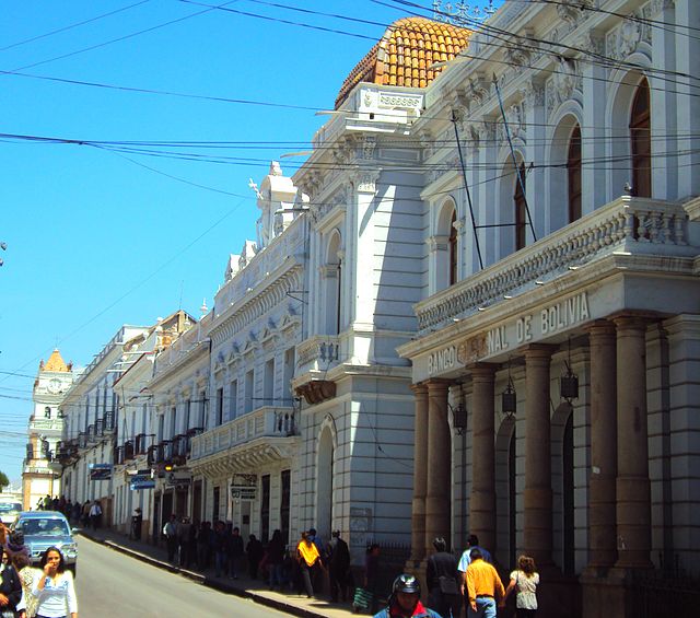 Historic headquarters of Banco Nacional de Bolivia in Sucre