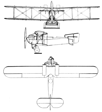 Fairey Fawn 3-view drawing from Les Ailes March 25, 1926 Fairey Fawn 3-view Les Ailes March 25, 1926.png