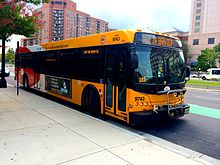 A Fairfax Connector bus serving Pentagon City. Fairfax Connector New Flyer D40LFR.JPG