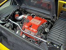 The Fiero's mid-mounted 2.8 L V6