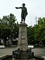 Xardins de Herrera,estatua en bronce do gran mariño Jorge Juan, dirixiu as obras dos arsenais de Ferrol