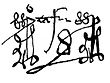 handtekening van Pedro Tafur