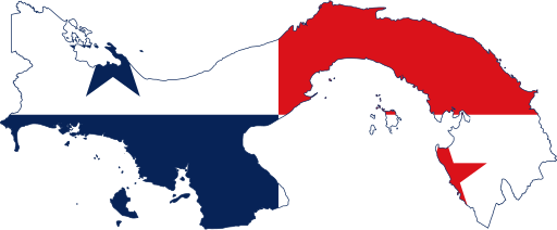 Flag-map of Panama