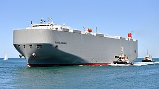 MV <i>Fremantle Highway</i> Ro-ro cargo ship burning in 2023 off the coast of the Netherlands