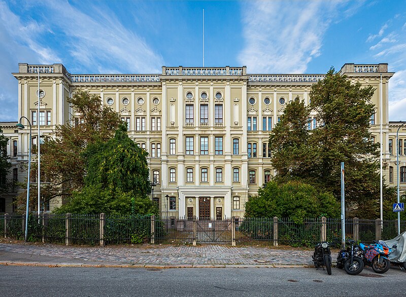 File:Former Helsinki University of Technology by Abrahaminkatu in Kamppi, Helsinki, Finland, 2022 August.jpg