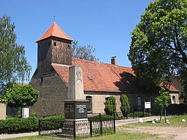 Village church and war memorial in Freienthal