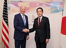 President Biden meets with Japanese Prime Minister Kishida in Hiroshima Fumio Kishida Joe Biden bilateral meeting before G7 Hiroshima Summit (1).jpg