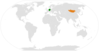 Placering af Tyskland og Mongoliet