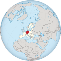 Germany in the European Union on the globe (Europe centered).svg