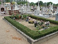 Tombe de Louis de Funès au cimetière du Cellier .