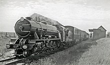 Hythe - Dungeness RH&DR train at Greatstone Dunes Halt, 1962 Greatstone Dunes Halt RH&DR geograph-3277383-by-Ben-Brooksbank.jpg