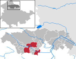 Greußen - Carte