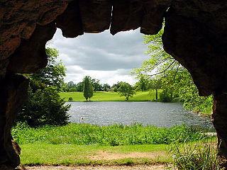 View from Capability Brown's grotto at Bowood House
