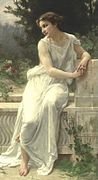 Jeune femme de Pompéi à une terrasse