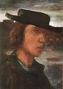 Gulácsy, Lajos - Self-portrait dengan Topi (1908-12).jpg