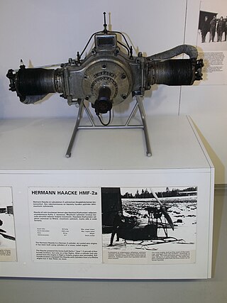 <span class="mw-page-title-main">Haacke HFM-2</span> German aircraft engine from the 1920s